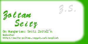 zoltan seitz business card